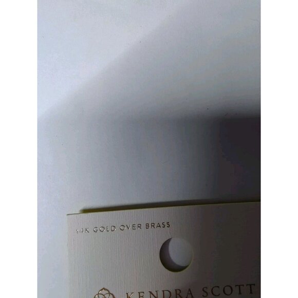 Kendra Scott Isla Huggie 14K-Gold Over Brass Rhinestone Stud Earrings NWT - Picture 4 of 6